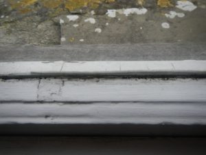 damaged window frame